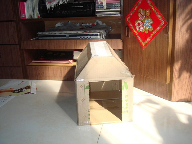爱犬之家狗舍纸箱制作